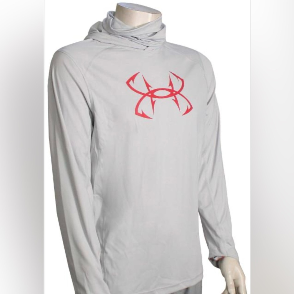 Under Armour Iso-Chill Hook Gaiter Hoody - Halo Grey / Chakra, size medium